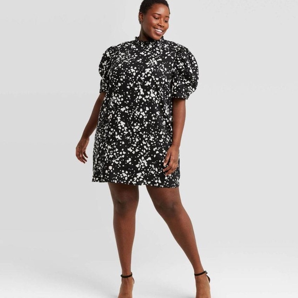 Who What Wear Mockneck Smocked Floral Dress XXL - Picture 3 of 9